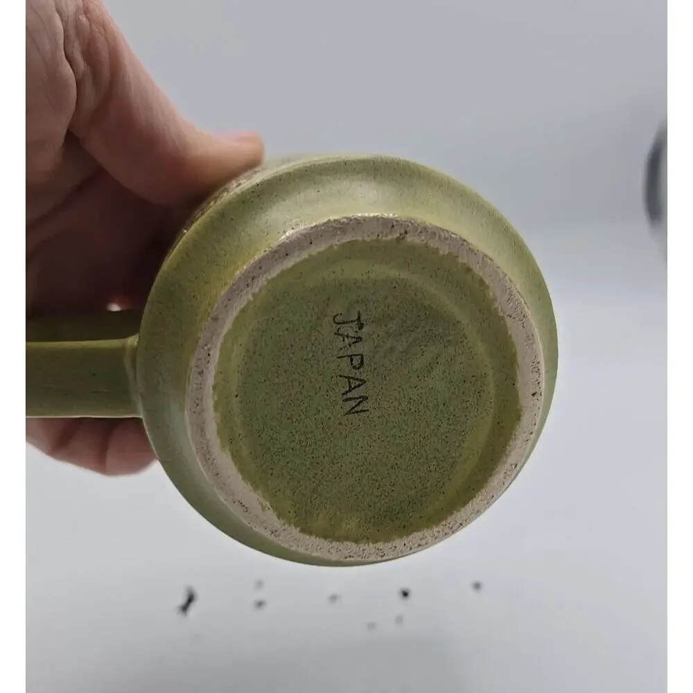 Vintage Stoneware Git Yer Coffe Maw Made in Japan Speckled‎ Novelty Coffee Mug